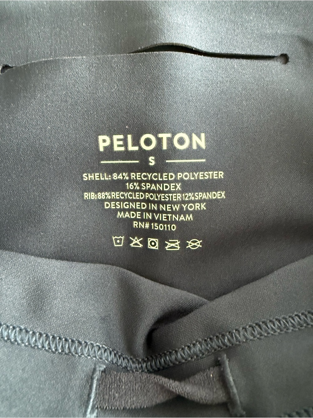 Peloton bike shorts -2 pack — Navy with Teal Accent & Brown with Purple Logo - Picture 2 of 3